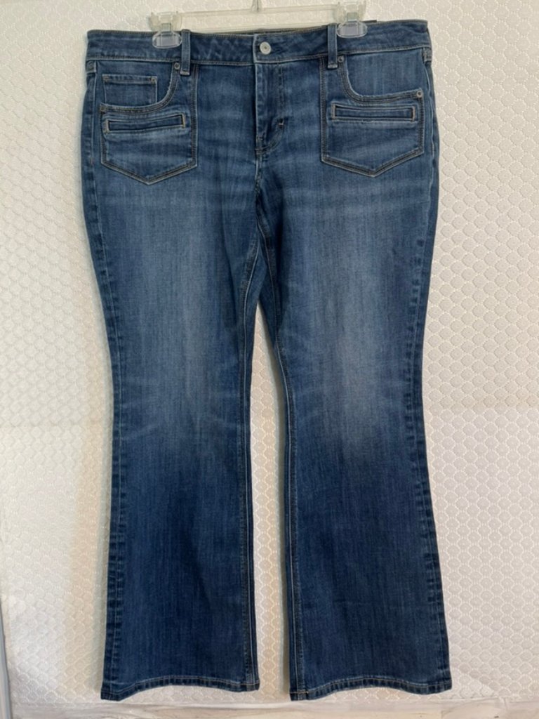 Nwt American Eagle Stretch Super Low Rise Kick Bootcut Jeans Size 16r